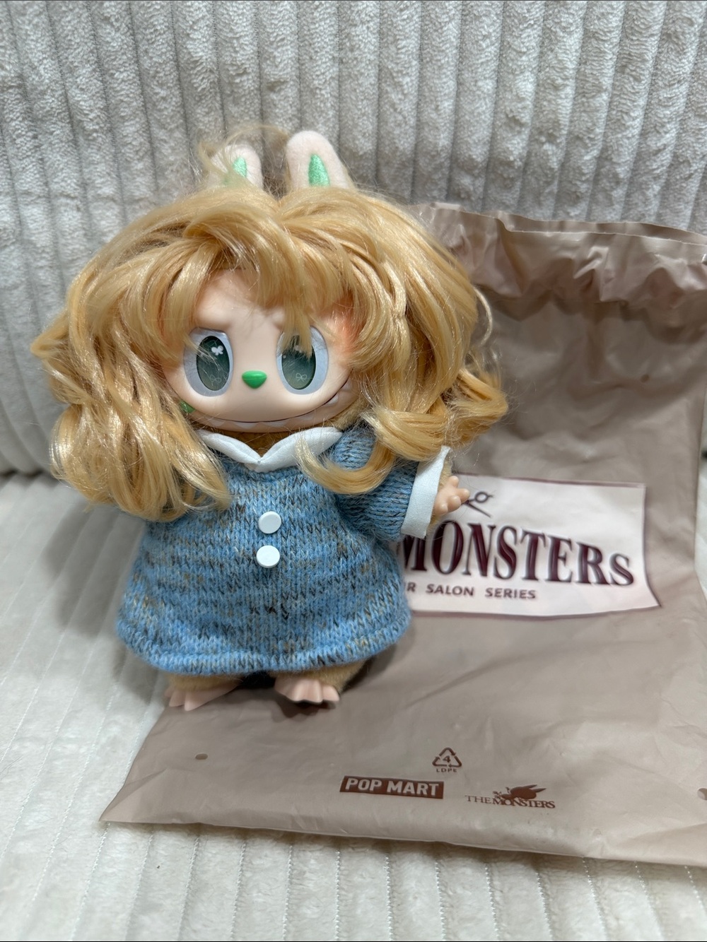 BLUE PRELUDE-POP MART -THE MONSTERS Hair Salon Series Plush. New. No box or card